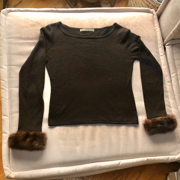 Michelle Nicole Mink Cuff Sweater - Picture 2 of 16